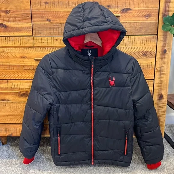 SPYDER Boy's Nexus Logo Hooded Puffer Jacket